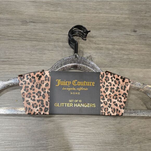 Juicy Couture Home Transparent Black Glitter Infused Clothes Hangers -Set Of 10 - Picture 3 of 6